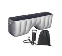 Llazsybz Car Inflatable Mattress Back Seat Cushion Filler Removable Accessory PVC Flocked Lightweight Suitable for Road Trip Long Rest Hard, Standard with Pump