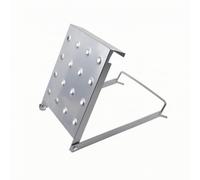 Llazsybz Folding Space-Saving Ladder Shelf with Hook Anti-Slip for Painters, Home Maintenance, Decorating, Silver