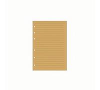Llazsybz Loose Leaf Notebook Refill Paper Binder Filler Sheets Punched Inserts Planner Paper Student Office Scrapbook Use Thick Standard Weight Suitable for journaling Scrapbooking, Kraft, A5 Lined