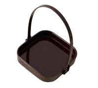 Llazsybz Multifunction Food Serving Tray with Handle, Practical and Portable for Home, Ideal for Japanese Sushi, Rectangular, 12.5cmx13.5cmx22.5cm