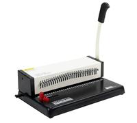 Llazsybz Punch Manual Desktop Hole With Handle Metal Construction Precision Alignment Guide Adjustable Paper Stop Suitable for document filing planners school use, A5 22 Holes