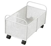 Llazsybz Rolling File Cart, Practical, Easy to Use, Made of Iron, Ideal for Storage under The Desk, at Home Or on Hand, White, Large