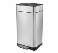 Llazsybz Stainless Steel Foot Pedal Trash Can with Inner Bin Heavy Duty Rectangular Stainless Steel Trash Can with Foot Pedal Modern for Home, Tg5390 14L