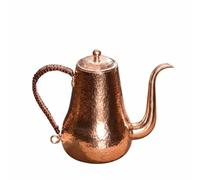 Llazsybz Traditional Handcrafted Copper Coffee Brewer Kettle with Curved Spout for Professional Pour Over and Stovetop Heating Suitable for