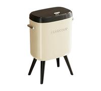 Llazsybz Trash Can with Legs That Don't Bend, Creative Home Trash Can, Airtight Lid, for Living Room, Kitchen, Office, White