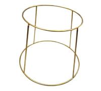 Llazsybz Two-tier Pizza And Seafood Display Stand, Wire Rack, Stainless Steel BBQ Grill, Dessert And Pizza Display Stand, Gold 17cm to 23cm