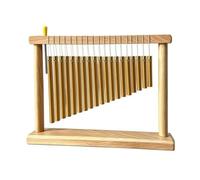 Llazsybz Wind Chime with Wooden Rectangular Frame Indoor Outdoor Wind Chime with Central Clapper for Porch, Garden, Entryway