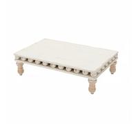 Llazsybz Wooden Display Tray Rustic Pedestal Stand Beaded Riser Decorative Farmhouse Material Handcrafted Table Riser For Candle Groupings Suitable for home