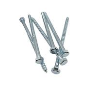 LLB 150mm M8 For Coach Screws Wood Hex Head Width 13mm Zinc Plated Sleeper Concrete Screw Hexagon Lag Half Thread Bolts Silver Long 6 inch x 0.3 inch (8mm x 150mm) Box of 20pcs