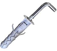 LLB 15pcs Set L Shape Hooks Hanger of Square Cup Hard Wall Hook Picture Mirror Screw with Nylon Wall Plug Indoor and Outdoor Size: L Screw 6x60mm & Plug P 10x50mm