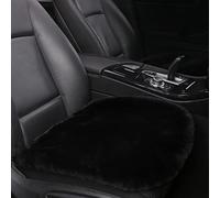 LLB Genuine Sheepskin Car Seat Cushion - Comfort Seat Protector Pad for Trucks SUV Driver Seat - Black Front Seat Cushion (1 Pc)