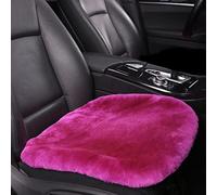 LLB Genuine Sheepskin Car Seat Cushion Seat Covers for Cars Trucks SUV Comfort Seat Protector Pad for Car Driver Seat Car Accessories for Women 19.2 X 19.2 in (Pinky Purple, Front Seat Cushion-1 Pc)