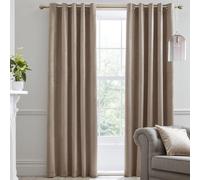 LLB Montrose Eyelet Curtains Linen 46" x 72"
