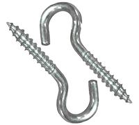 LLB Screw in Hooks Large Heavy Duty Cup Hooks Screw in Hooks Plain Ceiling Cup for Hanging Lights Eye Big Size: 8mm x 80mm (0.32" x 3.15") M8 Pack of 2pcs