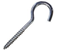 LLB Screw in Hooks Plain Ceiling Cup Screw-in Hooks M5 Large Heavy Duty Cup Hooks for Hanging Lights 5mm x 70mm (0.2" x 2.76") Box of 20pcs