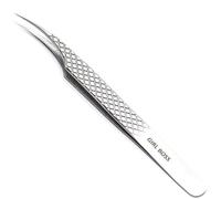 LLBA Lash Tweezer Professional Volume False Lash Application Tool | Multi Shapes & Purposes Tweezers | Non-Slip Grip Tweezers for Volume, Isolation & Classic Lashes (Silver, Girl Boss Isolation)