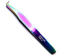 LLBA Lash Tweezers, Fiber Tip Grip (Galaxy, Give Me the D Mega Volume) | Professional Precision Non-Slip Grip Eyelash Tweezer for Volume, Isolation & Classic Lashes