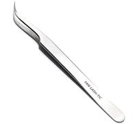 LLBA Lash Tweezers, Fiber Tip Grip (Silver, Fan-lash-tic Volume)