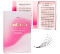 LLBA LashFolio Narrow Promade Fans | Handmade Volume Eyelashes | Multi Selections 5D~10D | C CC D Curl | Thickness 0.03~0.07mm | 8-15mm Length | Long Lasting & Easy Application (10D-0.03 CC 8mm-11mm)