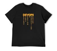Llbang Devops The Real Definition of Devops O-Neck 100% Cotton Short Sleeve Unisex T-Shirt XXL Black