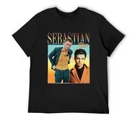 Llbang Sebastian Stan Vintage Retro T-Shirt Black L