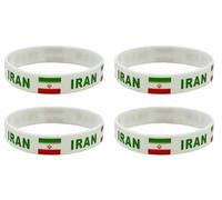 LLBFHH 4 Pcs Country Flag Rubber Bracelets, National Flag Silicone Bracelet, Rubber Wristbands Patriotic Decorations Gift