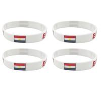 LLBFHH 4 Pcs Egypt Egyptians Country Flag Rubber Bracelets, National Flag Silicone Bracelet, Rubber Wristbands Patriotic Decorations Gift