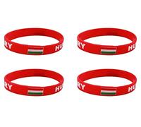 LLBFHH 4 Pcs Hungary Hungarians Country Flag Rubber Bracelets, National Flag Silicone Bracelet, Rubber Wristbands Patriotic Decorations Gift., moderate, polyester