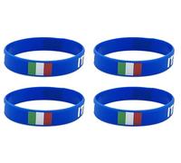 LLBFHH 4 Pcs Italy Italian Country Flag Rubber Bracelets, National Flag Silicone Bracelet, Rubber Wristbands Patriotic Decorations Gift, Silicone