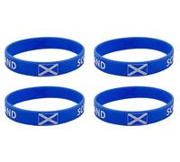 LLBFHH 4 Pcs Scotland Scotsman Country Flag Rubber Bracelets, National Flag Silicone Bracelet, Rubber Wristbands Patriotic Decorations Gift, Silicone, silicone