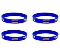 LLBFHH 4 Pcs Thailand Thais Country Flag Rubber Bracelets, National Flag Silicone Bracelet, Rubber Wristbands Patriotic Decorations Gift., moderate, polyester