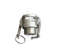 LLBOGRGGN 1-1/4" BSPT Male x Socket Type B Camlock Quick Disconnect Coupling 304 Stianless Cam Groove