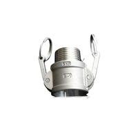 LLBOGRGGN 1" BSPT Male x Socket Type B Camlock Quick Disconnect Coupling 316 Stianless Cam Groove for Hose Pumps