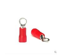 LLBOGRGGN 1000pcs/lot RV1.25-3.5M AWG22-16 0.5-1.5mm2#6 Bolt Wire Connector Red Ring Terminal