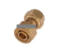 LLBOGRGGN 12x16mm IDxOD PEX-AL-PEX Tube Straight Brass Compression Pipe Fitting Connector