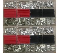 LLBOGRGGN 140Pcs Wire Connector Tinned Copper Wire Terminals Connector Cable Lugs Ring SC Terminals Marine Cold-Pressed Crimp Terminals