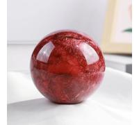 LLBOGRGGN 1pc 5-5.5cm Red Moonstone Sphere Ball Polishing Crystal Home Decoration
