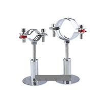 LLBOGRGGN 1pc 60mm-65mm 304 Stainless Steel Adjustable Screw Bracket Tube Circular Hose Clamp Suspension Pipe Clips Fasteners