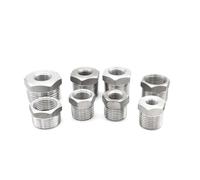 LLBOGRGGN 1PC DN50 to DN32 Reducing Bushing BSP Male Female Thread Pipe Fitting SS304 Stainless Steel