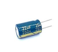 LLBOGRGGN 200pcs 300Pcs/lot High frequency low impedance 250V 22Uf aluminum electrolytic capacitor size 10 * 17 22Uf 20%(300pcs)