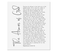 LLBOGRGGN Bedroom Wall-Art Armor of God Bible Verse Print Christian Scripture Inspiring Quotes for Home Decor(Framed,08x12inch(20x30cm))