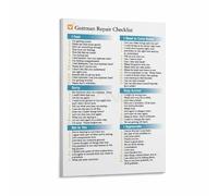 LLBOGRGGN Conflict Resolution Chart Poster - Repair & Reconnect Checklist for Relationships, Modern Wall Art for Bedroom or Office(Framed,08x12inch(20x30cm))