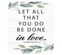 LLBOGRGGN Faith-Based Inspirational Poster - Be Strong and Courageous Bible Verse Wall Art for Christian Home, Nursery(Unframed,12x18inch(30x45cm))