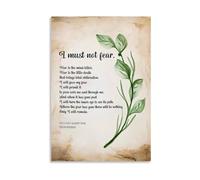 LLBOGRGGN Fear Is The Mind Killer Litany Against Fear Motivational Wall-Art for Home Office(Unframed,08X12inch(20X30cm))