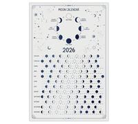 LLBOGRGGN Framed Lunar Calendar 2026 - Moon Phase Chart and Celestial Event Guide, Decorative Astronomy Poster for Home, Office, and Stargazing Room(Framed,08x12inch(20x30cm))