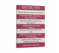 LLBOGRGGN Improve Your Writing Poster Grammar Punctuation and Clarity Tips Infographic Educational Classroom Wall-Art(Framed,08x12inch(20x30cm))