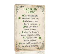 LLBOGRGGN Irish Curse Shamrock Leaf Vintage Typography Poster Wall-Art Print Rustic Celtic Saying Decor for Living Room Cafe Farmhouse Office(Unframed,08x12inch(20x30cm))