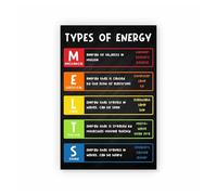 LLBOGRGGN Middle School Science Decor Forms of Poster Classroom Anchor Chart for Teacher Supplies Elementary Homeschool Educational Wall-Art Resource (Framed 16x24inch(40x60cm))