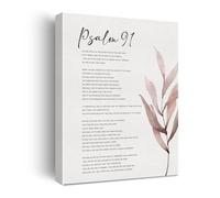 LLBOGRGGN Psalm 91 Canvas Print Christian Wall-Art Inspirational Bible Verse Decor Unisex Gift for Home Office(Unframed,16x24inch(40x60cm))