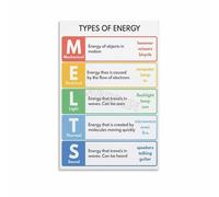LLBOGRGGN Science Classroom Decor Types Poster Physics Educational Wall-Art Canvas Print for Bedroom School Homeschool(Unframed,16x24inch(40x60cm))